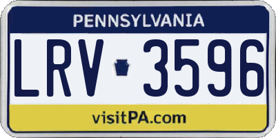 PA license plate LRV3596