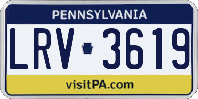 PA license plate LRV3619