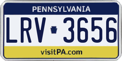 PA license plate LRV3656