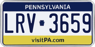 PA license plate LRV3659