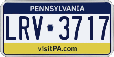 PA license plate LRV3717