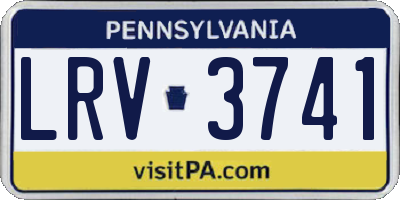 PA license plate LRV3741