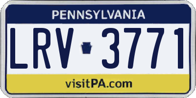 PA license plate LRV3771