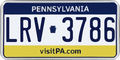PA license plate LRV3786