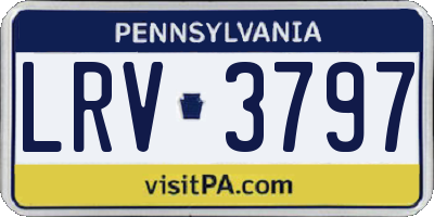PA license plate LRV3797