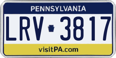 PA license plate LRV3817