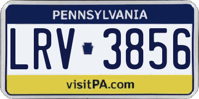 PA license plate LRV3856