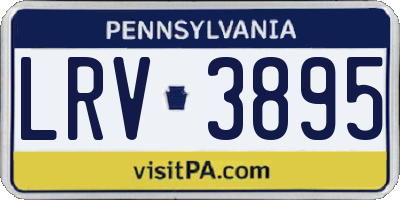 PA license plate LRV3895
