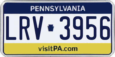 PA license plate LRV3956