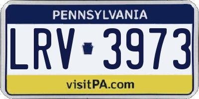 PA license plate LRV3973