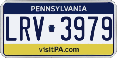 PA license plate LRV3979