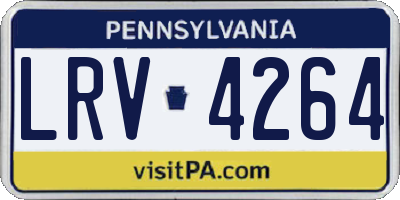 PA license plate LRV4264