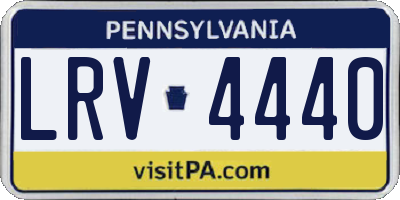 PA license plate LRV4440
