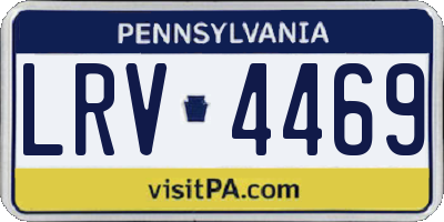 PA license plate LRV4469
