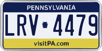 PA license plate LRV4479