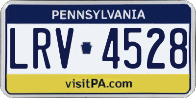 PA license plate LRV4528