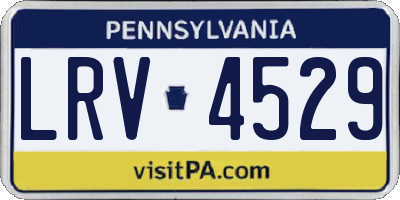 PA license plate LRV4529