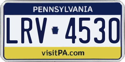PA license plate LRV4530