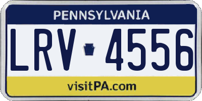 PA license plate LRV4556