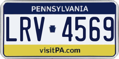 PA license plate LRV4569