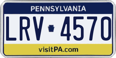 PA license plate LRV4570
