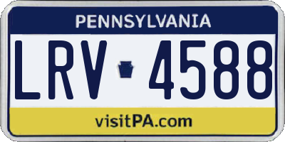 PA license plate LRV4588