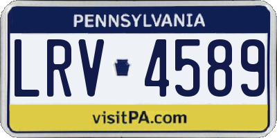 PA license plate LRV4589