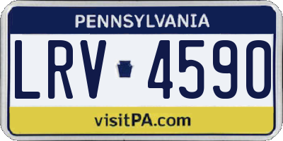 PA license plate LRV4590