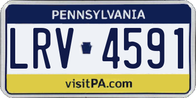 PA license plate LRV4591