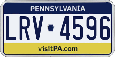 PA license plate LRV4596