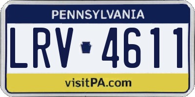 PA license plate LRV4611