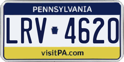 PA license plate LRV4620