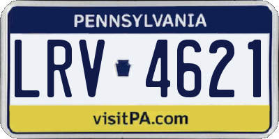 PA license plate LRV4621