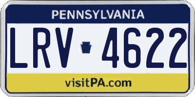PA license plate LRV4622