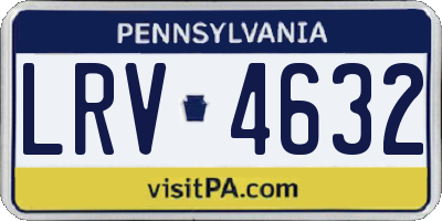 PA license plate LRV4632