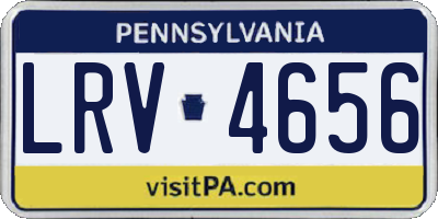 PA license plate LRV4656