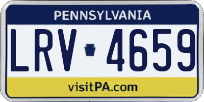 PA license plate LRV4659