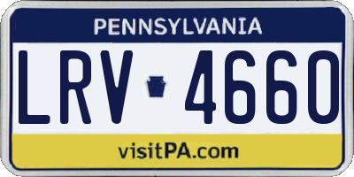 PA license plate LRV4660