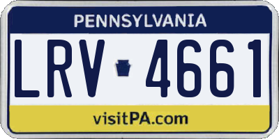 PA license plate LRV4661
