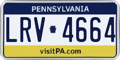 PA license plate LRV4664