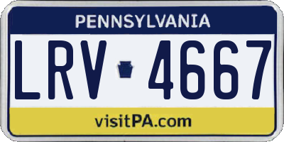 PA license plate LRV4667