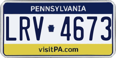 PA license plate LRV4673