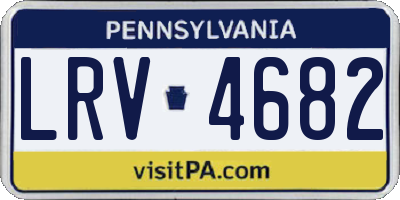 PA license plate LRV4682
