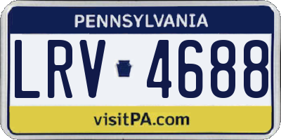 PA license plate LRV4688