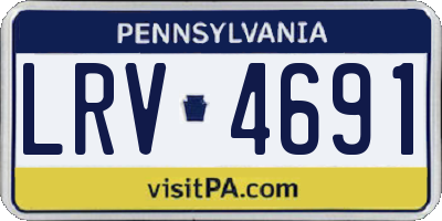 PA license plate LRV4691