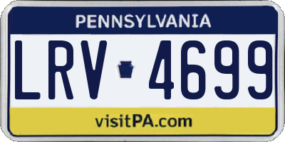 PA license plate LRV4699