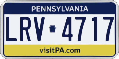 PA license plate LRV4717