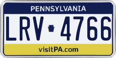 PA license plate LRV4766