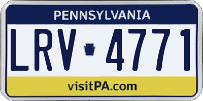 PA license plate LRV4771