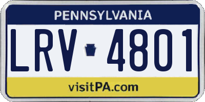 PA license plate LRV4801